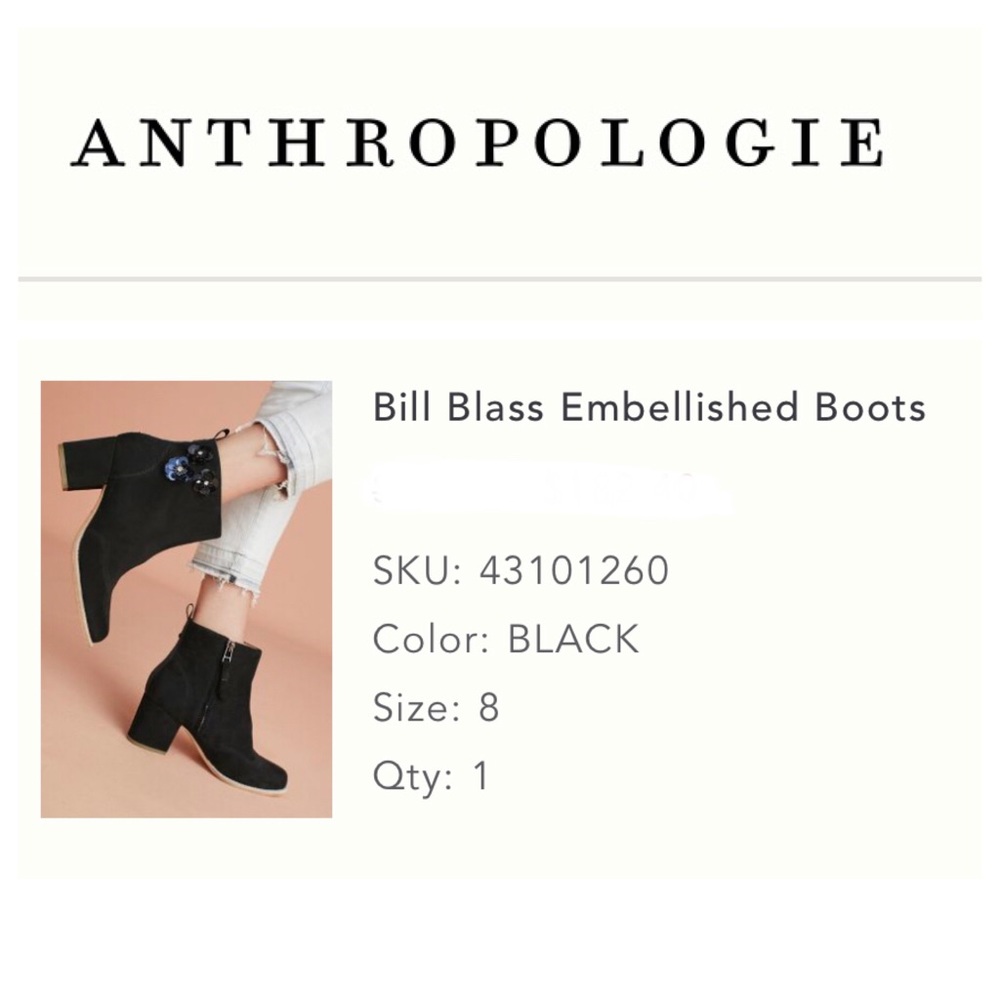 EUC - Bill Blass Embellished Bootie - 8 (black)